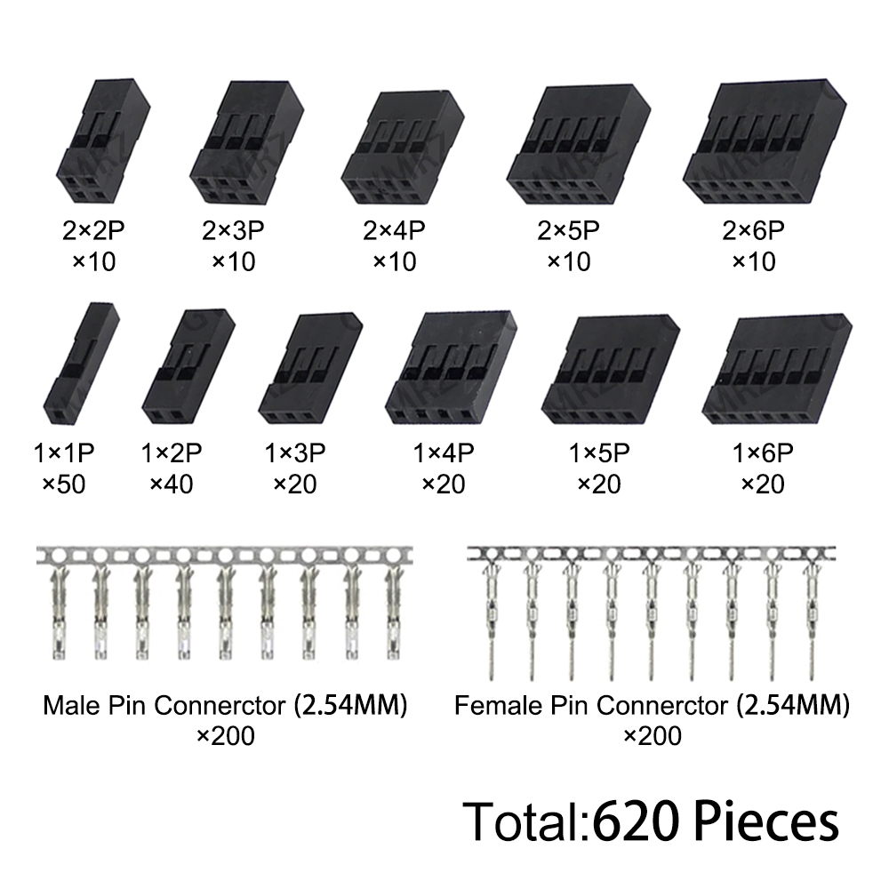 Diy Electronics Project Kit - Zestaw 620 sztuk złączek DuPont, 2,54